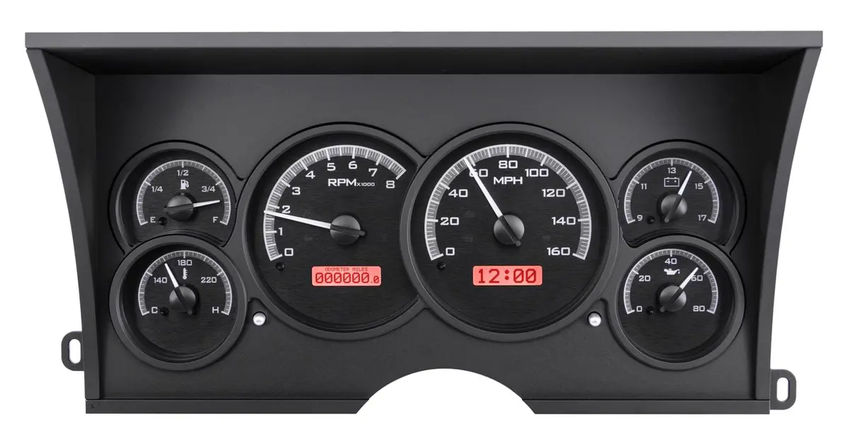 Dakota Digital Vhx-88C-Pu-K-R Analog Gauge System – Plug-And-Play Dashboard Upgrade 1