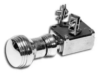 So-Cal Speed Shop Art Deco-Style Polished Push Horn Switch 1